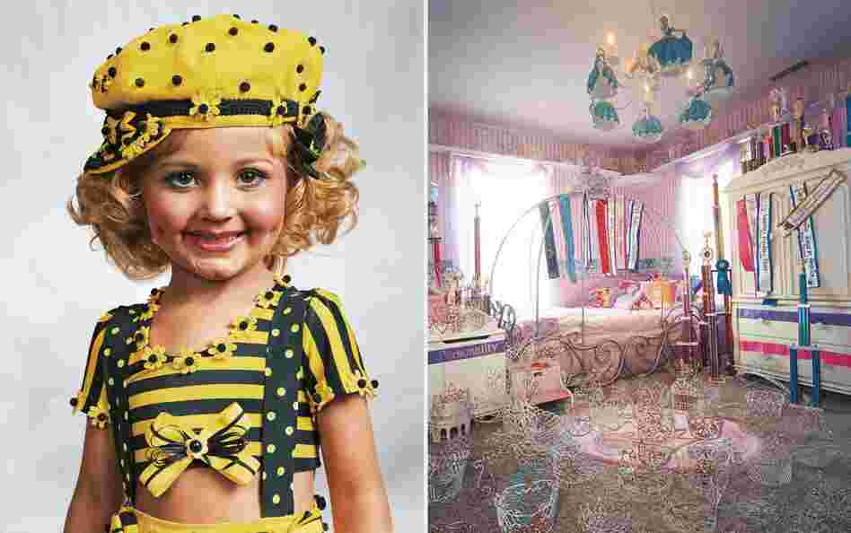 Jasmine prefers to be called by her nickname, Jazzy. She lives in a big house in Kentucky with her parents and three brothers. Her bedroom is full of crowns and sashes, which she has won in child pageants. Only 4 years old, she has already been entered in more than 100 of these competitions.