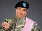 Dean Cain, left, in Operation Cupcake. The Piranhaconda, right, in Piranhaconda. Dean Cain, left, in Operation Cupcake. The Piranhaconda, right, in Piranhaconda.