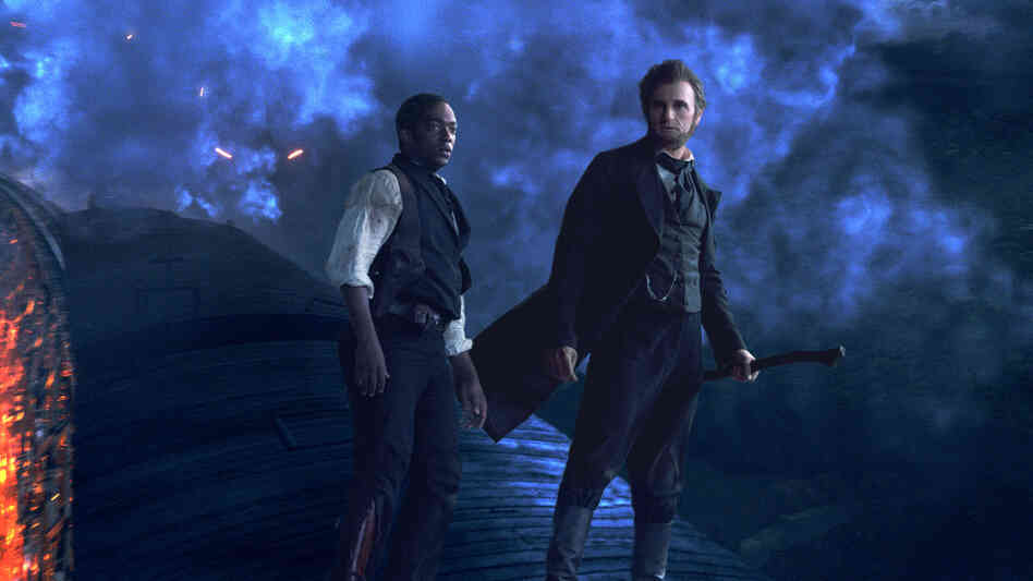 Abraham Lincoln (Benjamin Walker) and Will Johnson (Anthony Mackie) in one of the slick action sequences from Abraham Lincoln: Vampire Hunter. Lincoln's weapon of choice in the film is a silver-plated ax. Abraham Lincoln (Benjamin Walker) and Will Johnson (Anthony Mackie) in one of the slick action sequences from Abraham Lincoln: Vampire Hunter. Lincoln's weapon of choice in the film is a silver-plated ax.