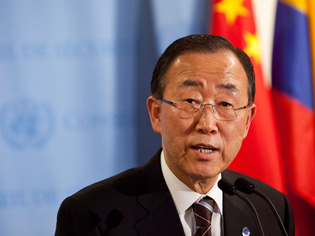 United Nations Secretary-General Ban Ki-moon speaks during a news conference on June 7 at the United Nations headquarters in New York City. Ban wants to focus on making energy available to the poorest populations of the world.