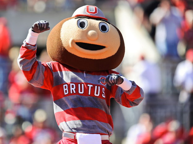 Brutus Buckeye, the Ohio State mascot. Does he know?