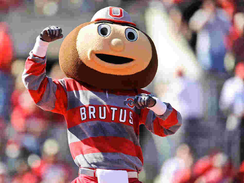 Brutus Buckeye, the Ohio State mascot. Does he know?