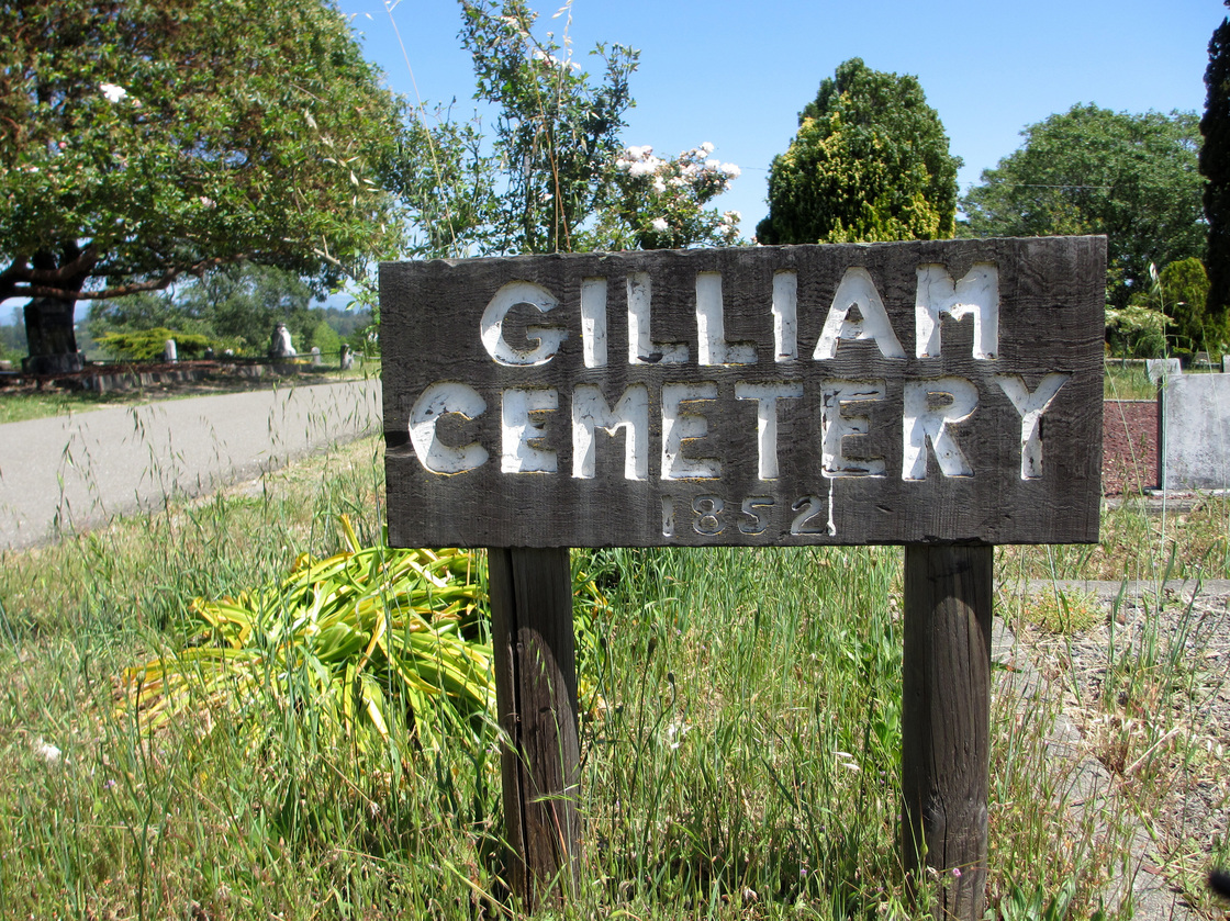 The Gilliam Cemetery, near Sebastopol, Calif., received its first grave in 1852. Many of its older headstones have disappeared over the years.