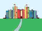 Illustration: Castle made of books