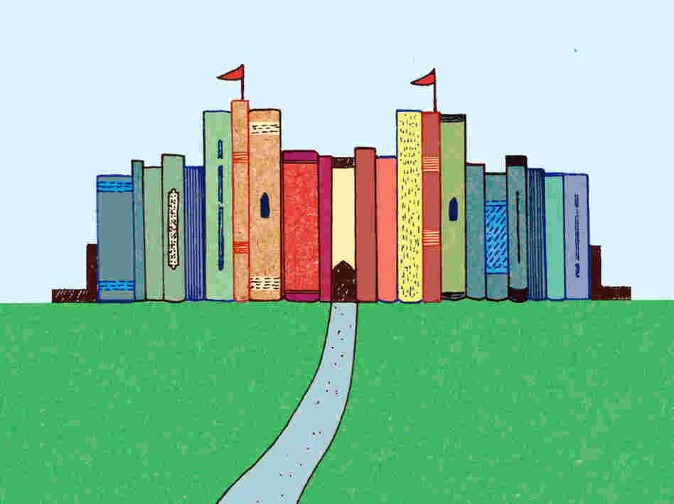 Illustration: Castle made of books Illustration: Castle made of books