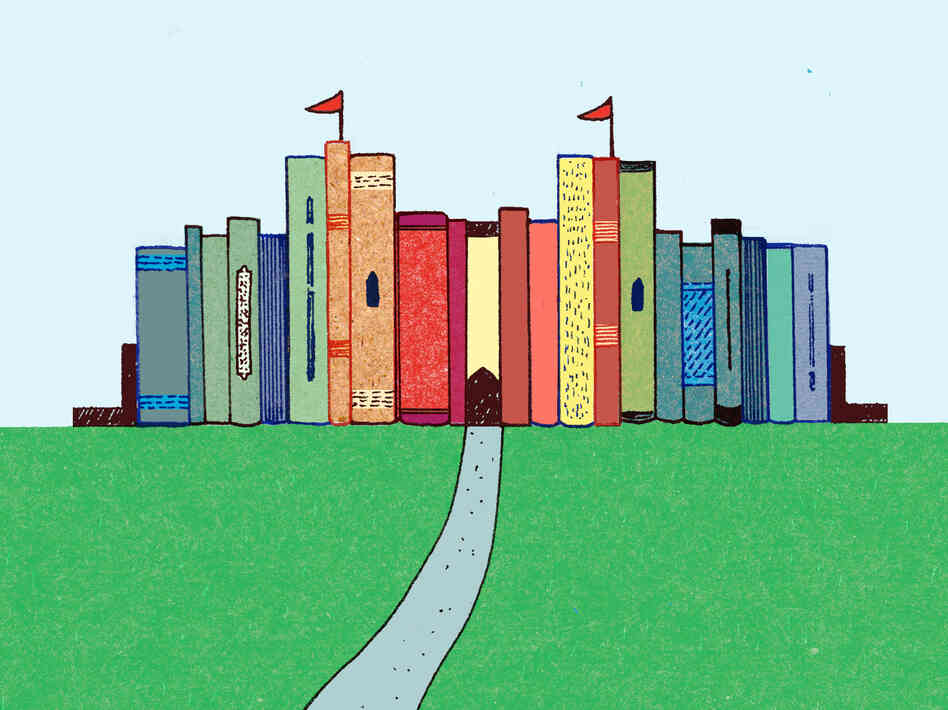 Illustration: Castle made of books Illustration: Castle made of books