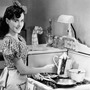 Paulette Goddard in the Tramp's (Charlie Chaplin) dream of a middle-class life in Modern Times.