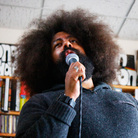 Reggie Watts gives a Tiny Desk Concert on May 21, 2012 at NPR Headquarters in Washington, D.C.