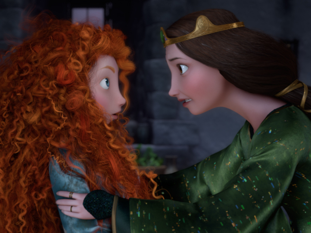 Merida and her mother, Queen Elinor, spar over their very different ideas about what most becomes a princess.