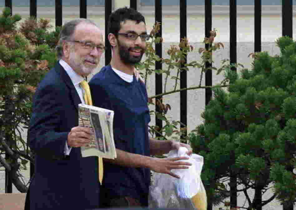 Dharun Ravi, 20, as he walked way from the Middlesex (N.J.) County jail with his attorney Steven Altman, left, earlier today. Dharun Ravi, 20, as he walked way from the Middlesex (N.J.) County jail with his attorney Steven Altman, left, earlier today.