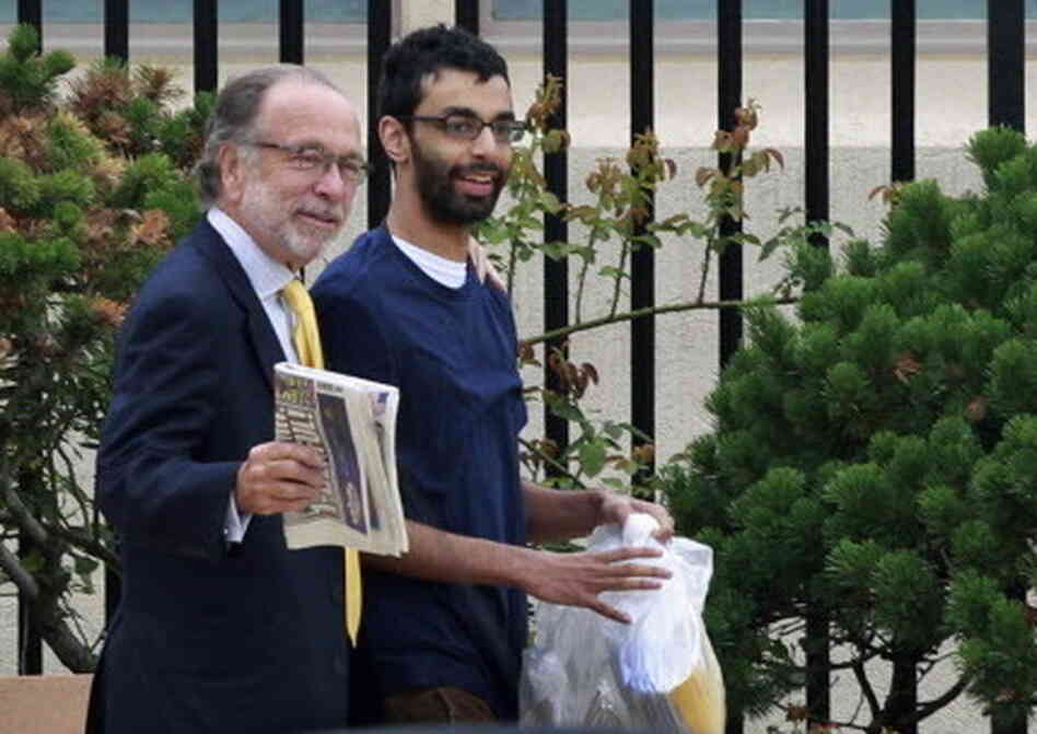 Dharun Ravi, 20, as he walked way from the Middlesex (N.J.) County jail with his attorney Steven Altman, left, earlier today. Dharun Ravi, 20, as he walked way from the Middlesex (N.J.) County jail with his attorney Steven Altman, left, earlier today.
