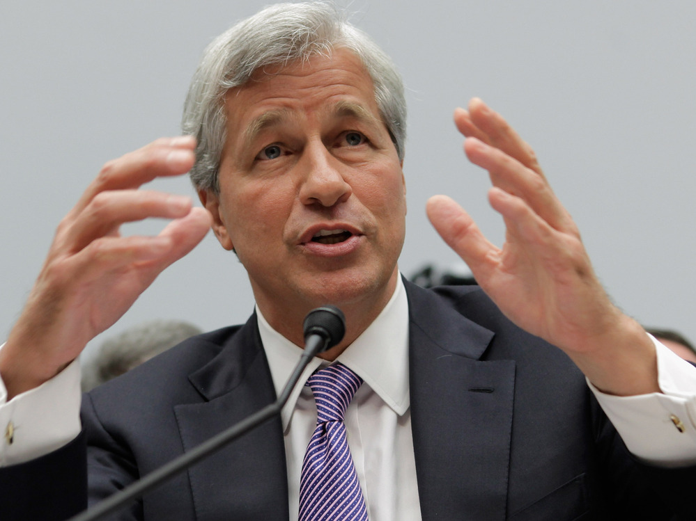 JPMorgan Chase CEO Jamie Dimon during testimony today before the House Financial Services Committee.