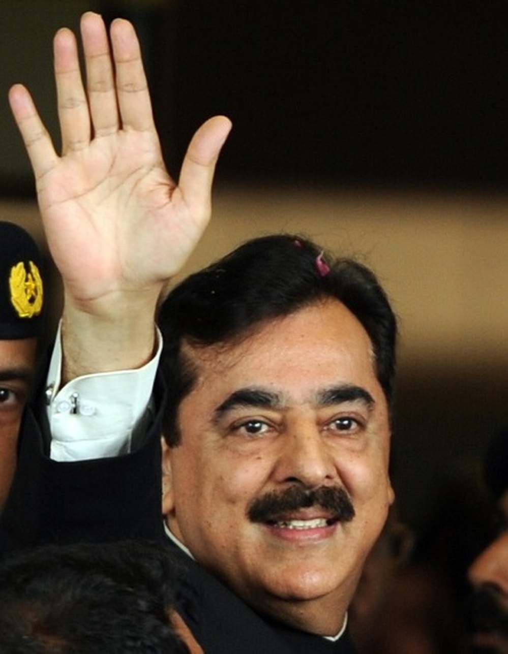 Pakistan's Prime Minister Yousuf Reza Gilani as he arrived at court on April 26 in Islamabad.