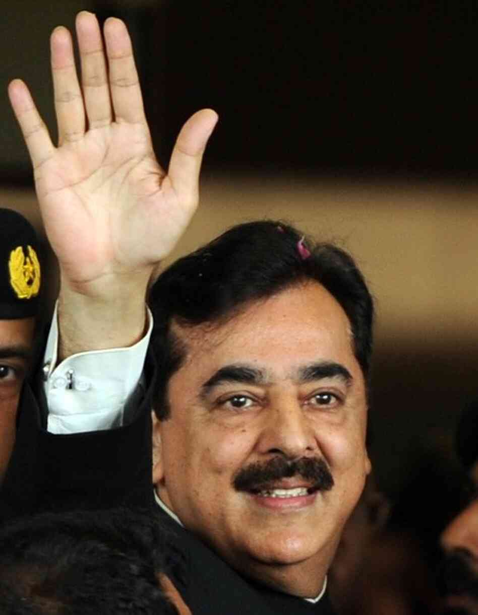 Pakistan's Prime Minister Yousuf Reza Gilani as he arrived at court on April 26 in Islamabad.