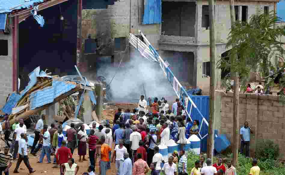 One of the three churches bombed on Sunday in northern Nigeria by Boko Haram, triggering reprisal killings.