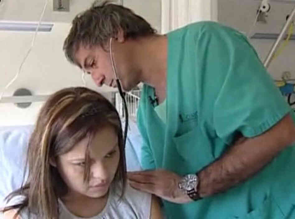 A frame from 'A revolution in surgery.' A frame from 'A revolution in surgery.'