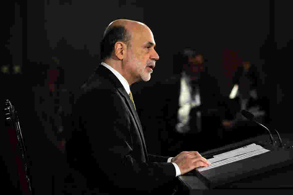 Federal Reserve Board Chairman Ben Bernanke speaks during a news conference on Wednesday in Washington, DC.