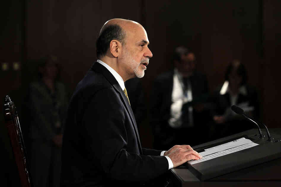 Federal Reserve Board Chairman Ben Bernanke speaks during a news conference on Wednesday in Washington, DC.