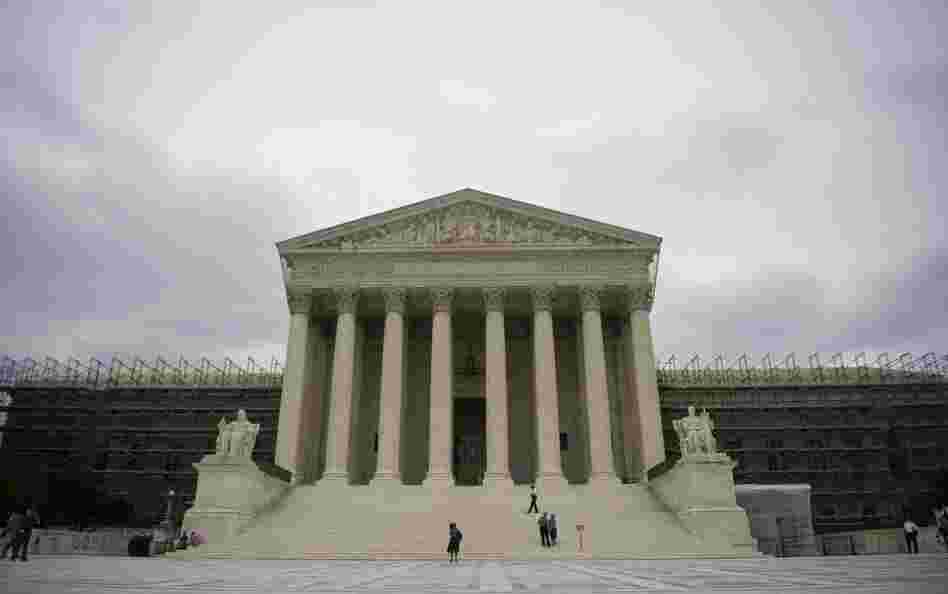 The U.S. Supreme Court is seen in Washington, DC on June 18.