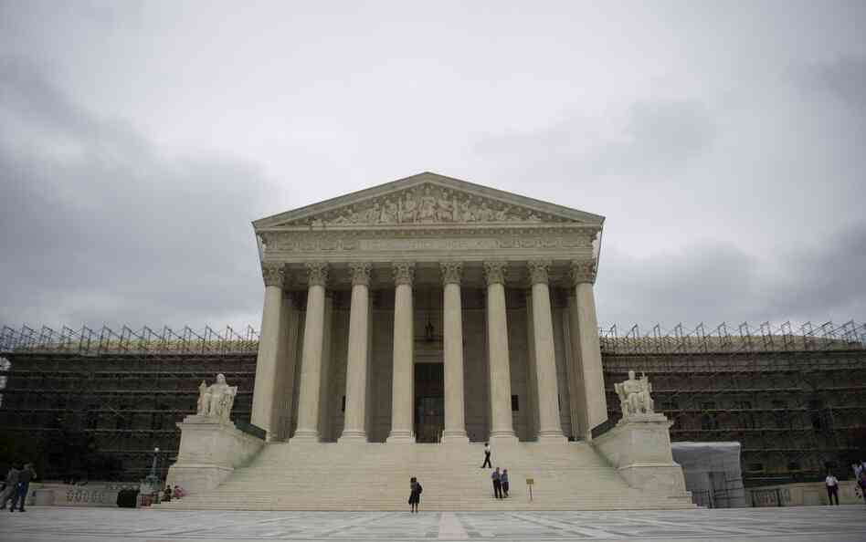 The U.S. Supreme Court is seen in Washington, DC on June 18.
