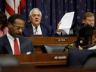 House Financial Services Committee ranking member Rep. Barney Frank, D-Mass., (C) questions the heads of federal financial regulation organizations during a hearing on Capitol Hill June 19 in Washington, D.C. JPMorgan Chase Chairman and CEO Jamie Dimon also testified later in the day about his company's $2 billion trading loss earlier this year. House Financial Services Committee ranking member Rep. Barney Frank, D-Mass., (C) questions the heads of federal financial regulation organizations during a hearing on Capitol Hill June 19 in Washington, D.C. JPMorgan Chase Chairman and CEO Jamie Dimon also testified later in the day about his company's $2 billion trading loss earlier this year.