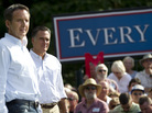 Republican presidential candidate Mitt Romney stands with former Minnesota Gov. Tim Pawlenty during a campaign stop Saturday in Cornwall, Pa. Republican presidential candidate Mitt Romney stands with former Minnesota Gov. Tim Pawlenty during a campaign stop Saturday in Cornwall, Pa.