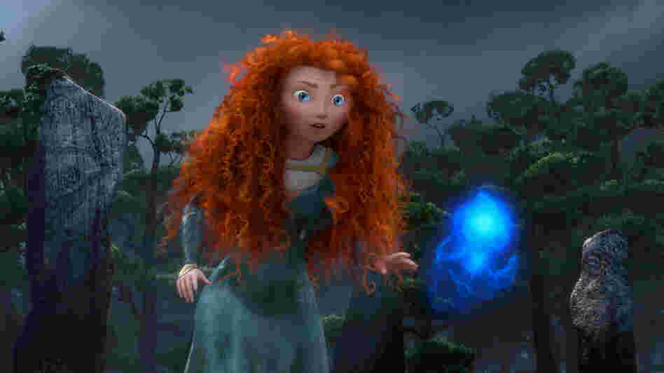 In Brave, Merida goes in search of a spell to get back at her mother, who wants to force her to marry a suitor. In Brave, Merida goes in search of a spell to get back at her mother, who wants to force her to marry a suitor.