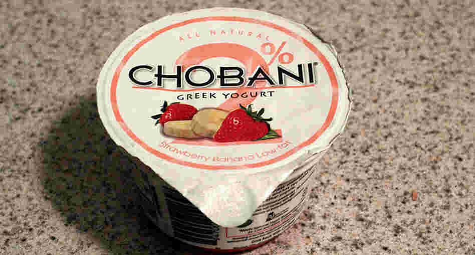 A cup of Chobani Greek yogurt.