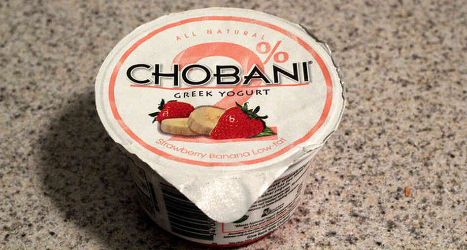 A cup of Chobani Greek yogurt.