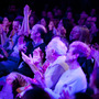 From the Bell House in Brooklyn, New York, the audience reacts to a gaffe from puzzlers puzzling on the Ask Me Another stage.
