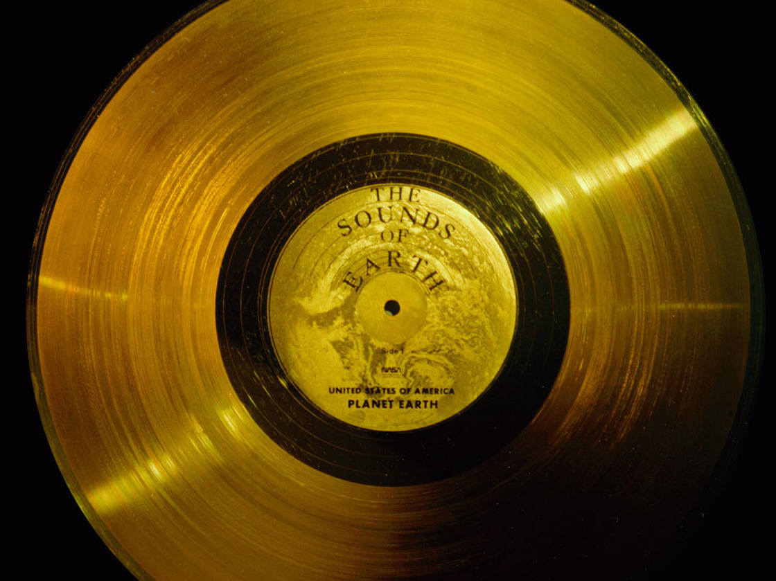 NASA's website says both Voyager probes carried "a phonograph record — a 12-inch gold-plated copper disk containing sounds and images selected to portray the diversity of life and culture on Earth."
