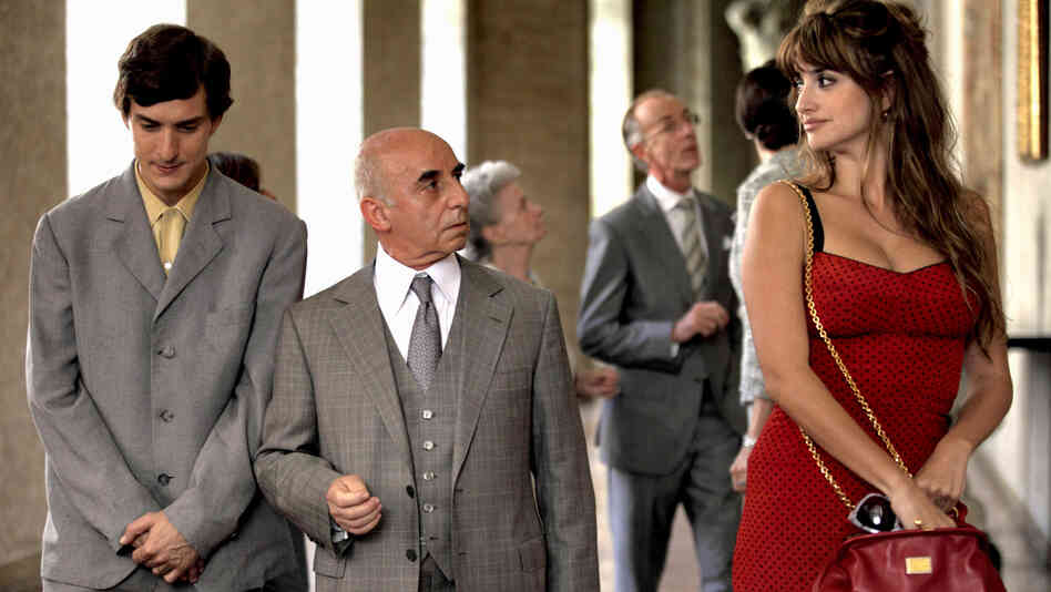 Antonio the newlywed (Alessandro Tiberi, left), Uncle Paolo (Roberto Della Casa) and Anna the prostitute (Penelope Cruz) in one of To Rome With Love's four independent stories. This one features Anna attempting to teach Antonio something about love. Antonio the newlywed (Alessandro Tiberi, left), Uncle Paolo (Roberto Della Casa) and Anna the prostitute (Penelope Cruz) in one of To Rome With Love's four independent stories. This one features Anna attempting to teach Antonio something about love.