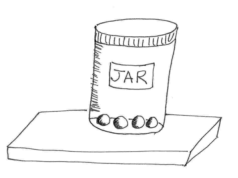 Balls in a jar. Balls in a jar.