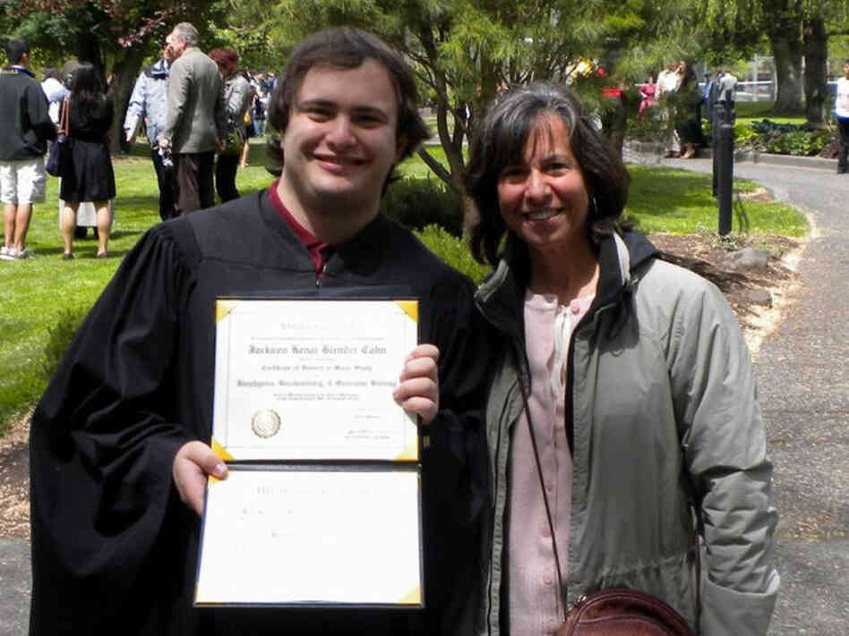 Jackson Cahn, who graduated from Whitman College in Walla Walla, Wash., is one of the 3 million young adults the Obama administration says would have risked going without insurance if the health care law hadn't allowed them to stay on their parents' policies. Because of the law, his mother, June Blender, was able to add him to her insurance.