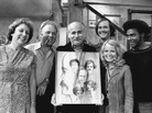 Norman Lear (center) created, developed and produced the hit show All in the Family, which ran from 1971 to 1979. The politically charged sitcom starred Jean Stapleton, Carroll O'Connor, Rob Reiner, Sally Struthers and Mike Evans. Norman Lear (center) created, developed and produced the hit show All in the Family, which ran from 1971 to 1979. The politically charged sitcom starred Jean Stapleton, Carroll O'Connor, Rob Reiner, Sally Struthers and Mike Evans.