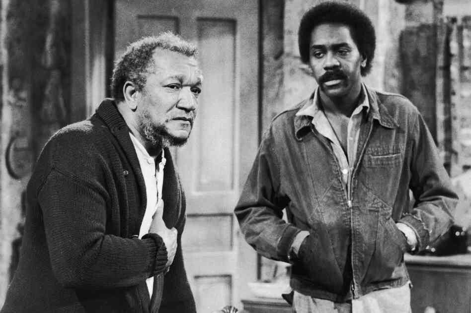 Redd Foxx (left) and Demond Wilson played the titular father-son duo in the TV show Sanford and Son, a Lear production that ran from 1972 to 1977.