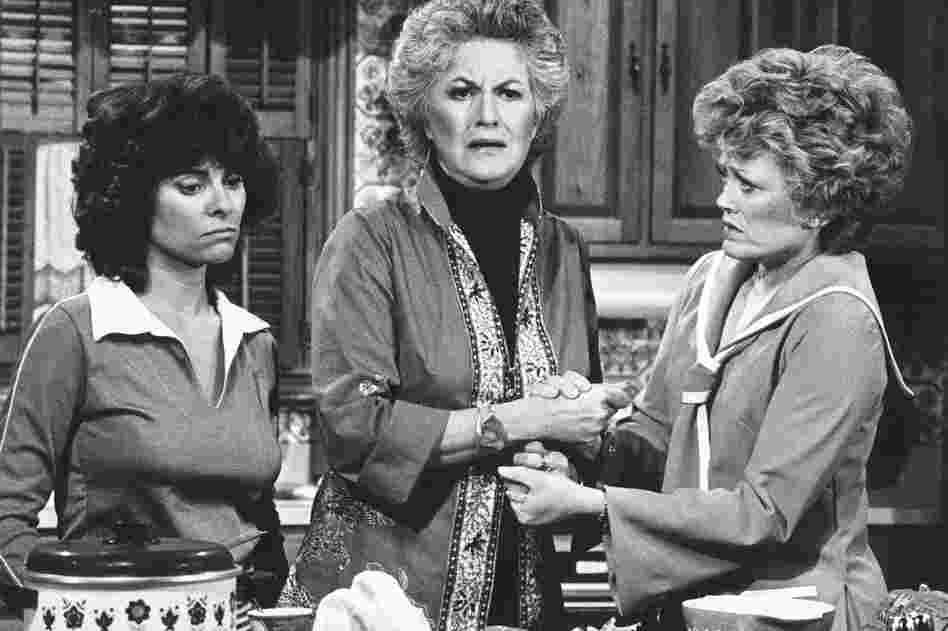 Bea Arthur (center) starred with Adrienne Barbeau (left) and Rue McClanahan in the socially controversial '70s TV show Maude, a spin-off of All in the Family that Lear also created, developed and produced.