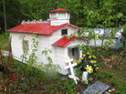 A spirit house in the Eklutna Cemetery in Alaska. A spirit house in the Eklutna Cemetery in Alaska.