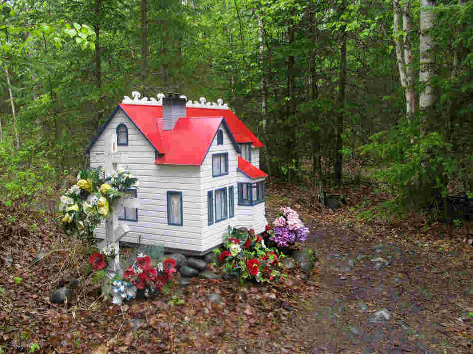 The spirit house for Marie Rosenberg, who died in 2003, was built to resemble the girl's dormitory at the Eklutna Vocational School.