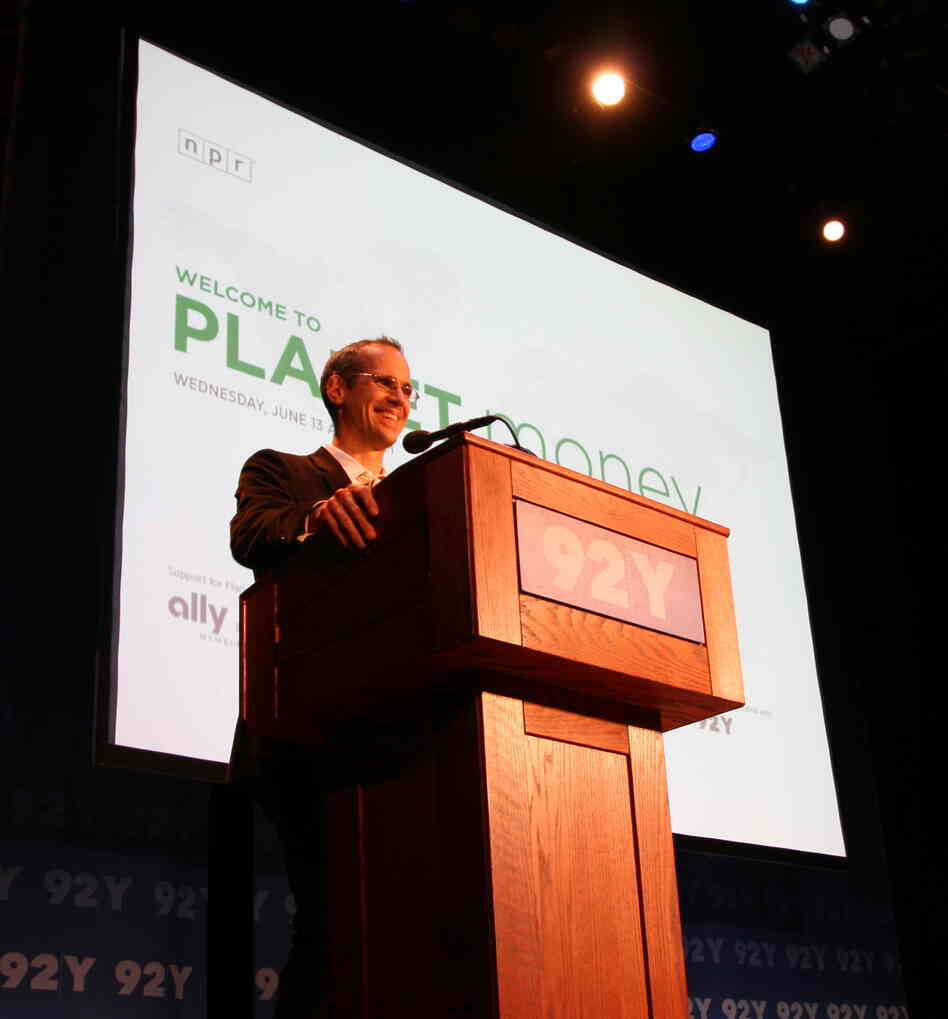 Contributor Alex Blumberg smiling as he looks out to the audience at 92nd Street Y Contributor Alex Blumberg smiling as he looks out to the audience at 92nd Street Y