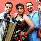 Singer Marisol Hernandez (center) takes listeners from her grandfather's burro cart to La Santa Cecilia's Latin Grammy Award, on Olvera Street in Los Angeles. Singer Marisol Hernandez (center) takes listeners from her grandfather's burro cart to La Santa Cecilia's Latin Grammy Award, on Olvera Street in Los Angeles.