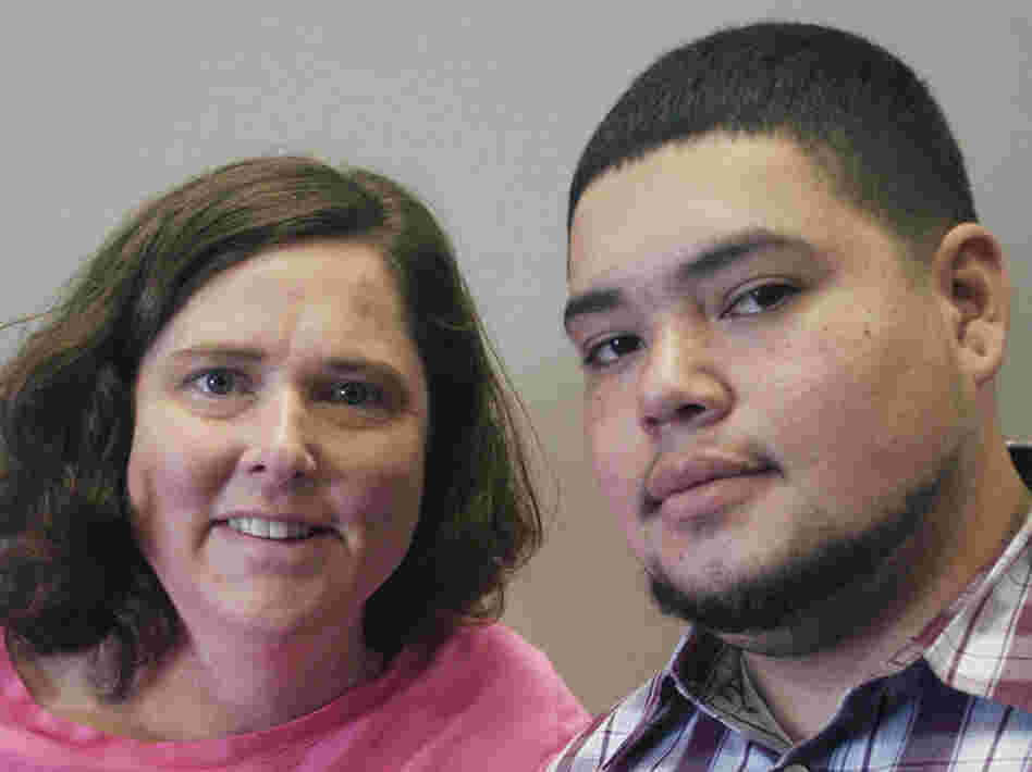 Mikala Rahn founded Learning Works, a charter school for students who have dropped out of traditional schools. Carlos Cruz, 24, is a graduate of the program and now works there.