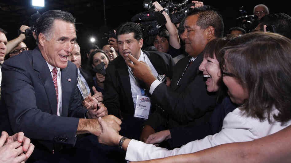 Republican presidential candidate Mitt Romney greets attendees at the conference of the National Association of Latino Elected and Appointed Officials in Orlando, Fla., on June 21. The presumptive GOP nominee took knocks from congressional Republicans during the party's presidential primaries. Republican presidential candidate Mitt Romney greets attendees at the conference of the National Association of Latino Elected and Appointed Officials in Orlando, Fla., on June 21. The presumptive GOP nominee took knocks from congressional Republicans during the party's presidential primaries.