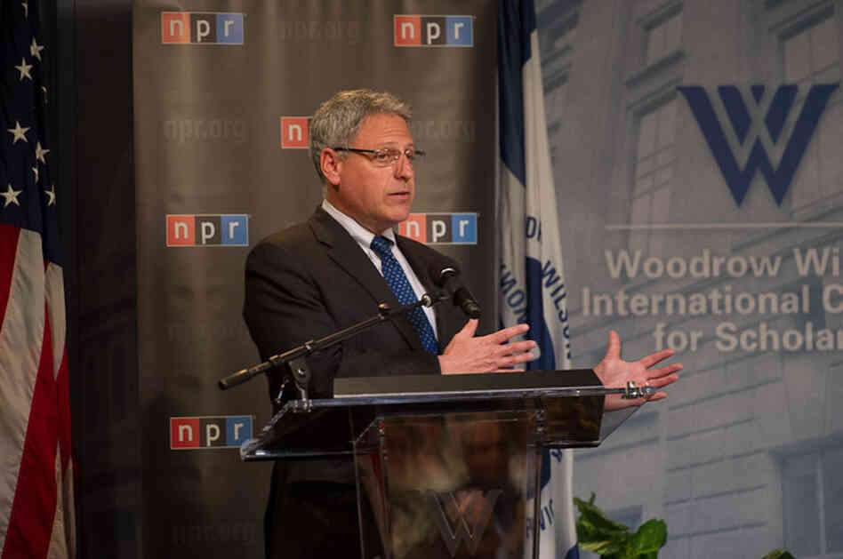 NPR President and CEO Gary Knell provides opening remarks at The National Conversation in June, kicking off the partnership between NPR and the Wilson Center. NPR President and CEO Gary Knell provides opening remarks at The National Conversation in June, kicking off the partnership between NPR and the Wilson Center.