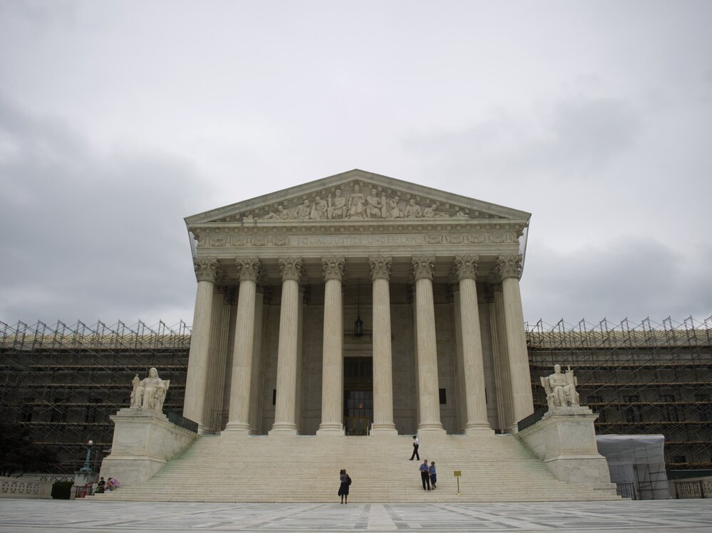 Waiting for word: The U.S. Supreme Court building.
