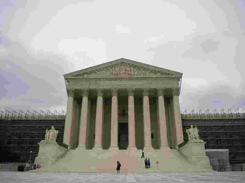 Waiting for word: The U.S. Supreme Court building.