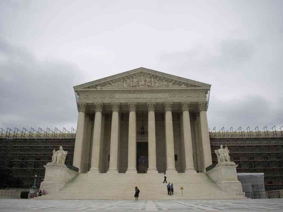 Waiting for word: The U.S. Supreme Court building.