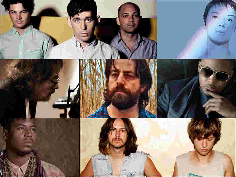 Top row (left to right): The Antlers, Cat Power; Middle row: Bill Fay, Sean Rowe, Nas; Bottom row: Christian Scott, JEFF The Brotherhood Top row (left to right): The Antlers, Cat Power; Middle row: Bill Fay, Sean Rowe, Nas; Bottom row: Christian Scott, JEFF The Brotherhood