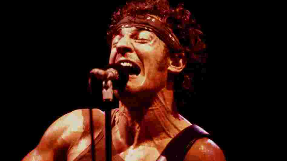 Bruce Springsteen onstage during the Born in the USA tour in 1985.