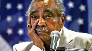 Rep. Charles Rangel listens during a news conference in August 2010 at his Harlem office in New York.